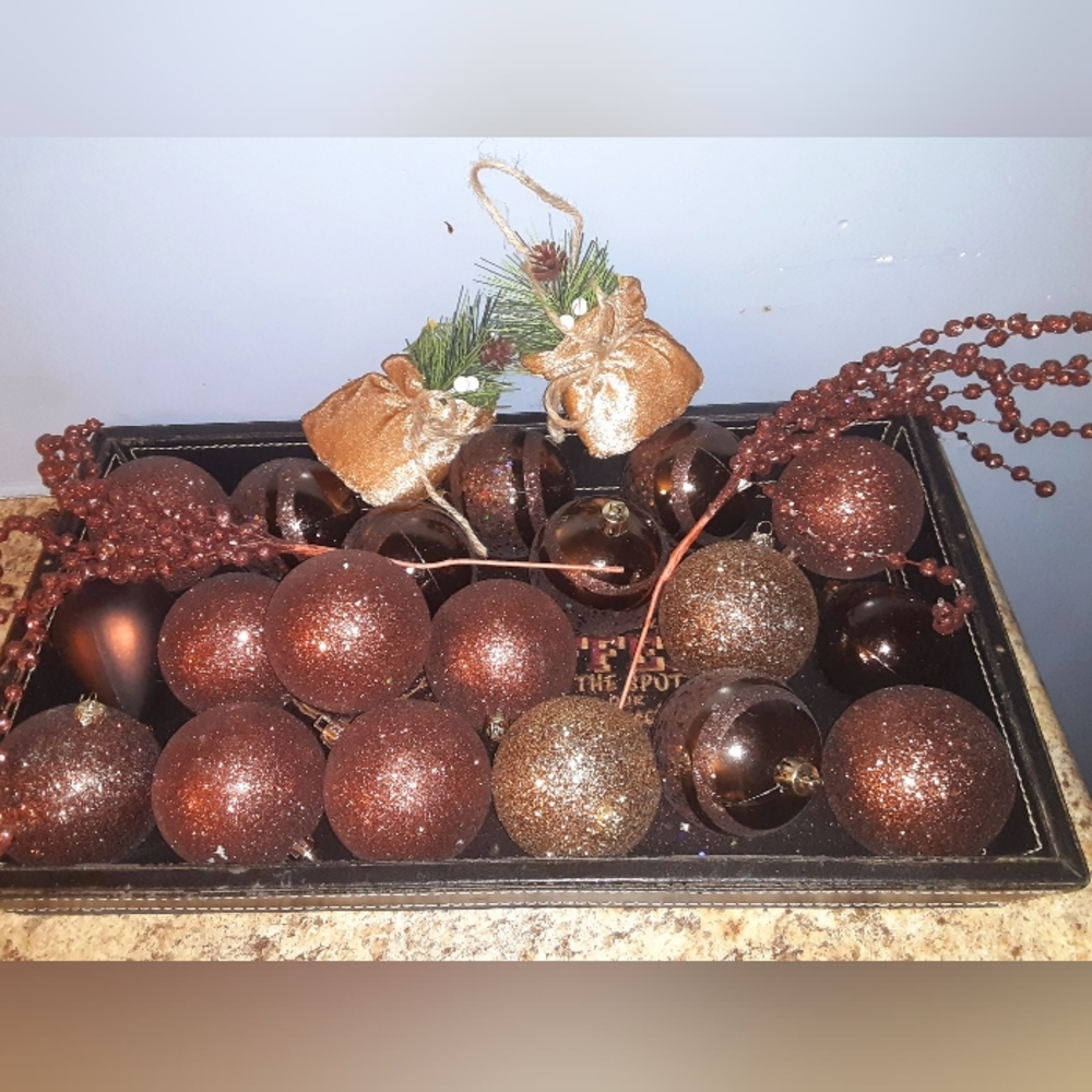 Christmas Decoration Chocolate Brown Ornaments